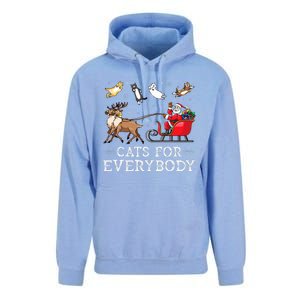 Cats For Everybody Christmas Cat Funny Xmas Santa Unisex Surf Hoodie