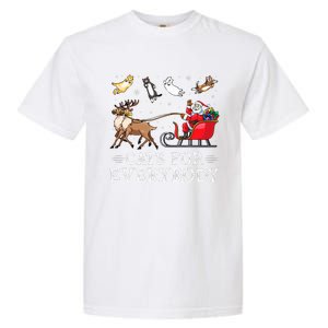 Cats For Everybody Christmas Cat Funny Xmas Santa Garment-Dyed Heavyweight T-Shirt