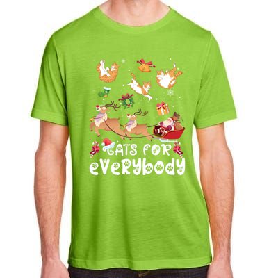 Cats For Everybody Christmas Santa Cats Lovers Gift Adult ChromaSoft Performance T-Shirt