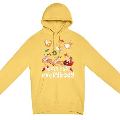 Cats For Everybody Christmas Santa Cats Lovers Gift Premium Pullover Hoodie