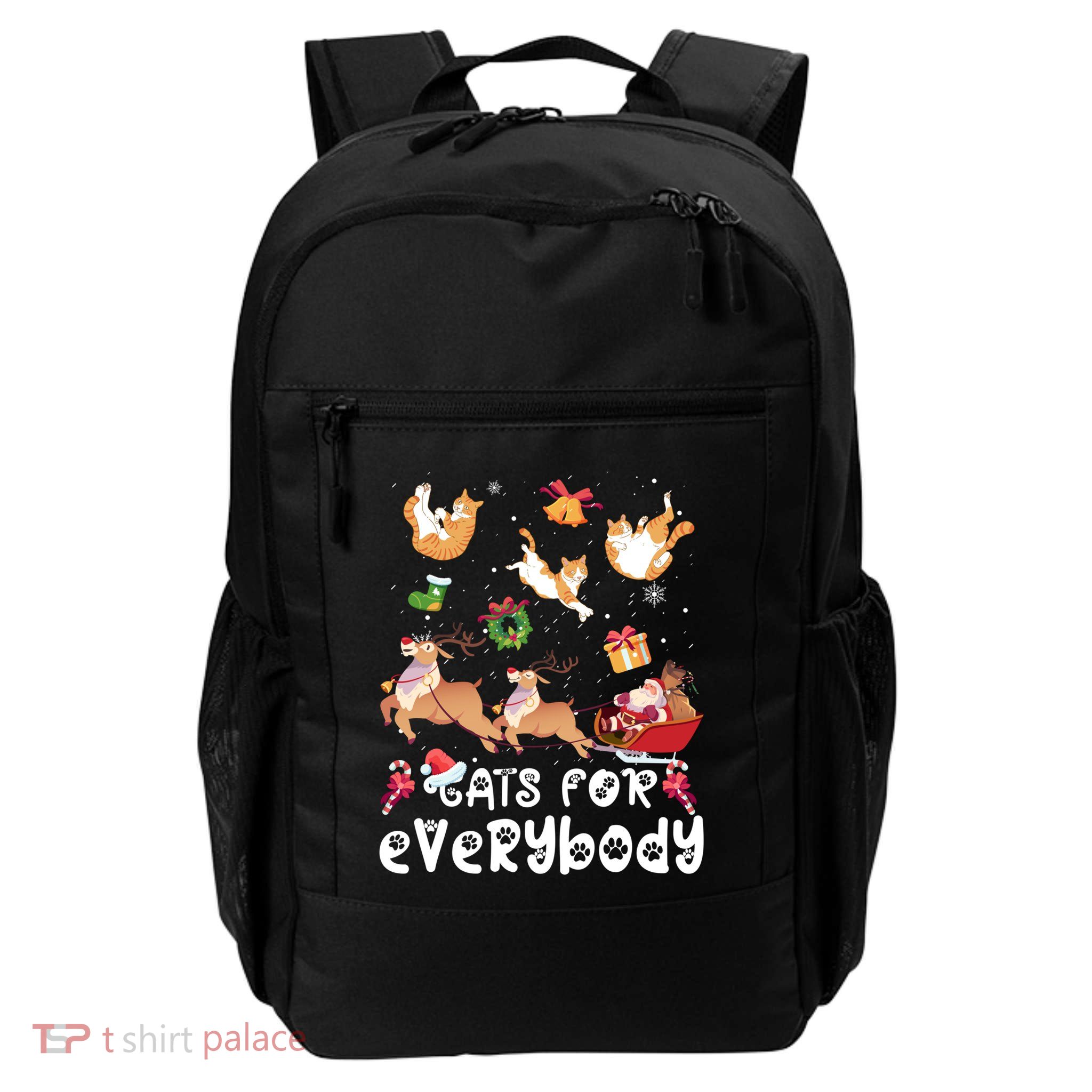 Cats For Everybody Christmas Santa Cats Lovers Gift Backpack