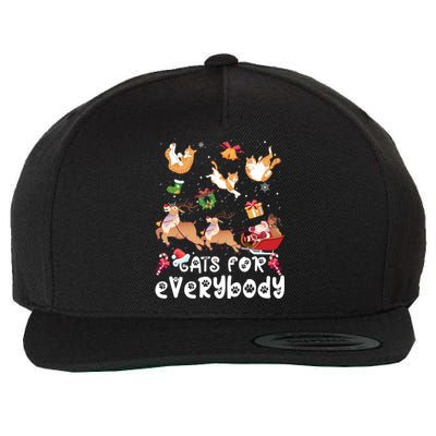 Cats For Everybody Christmas Santa Cats Lovers Gift Wool Snapback Cap