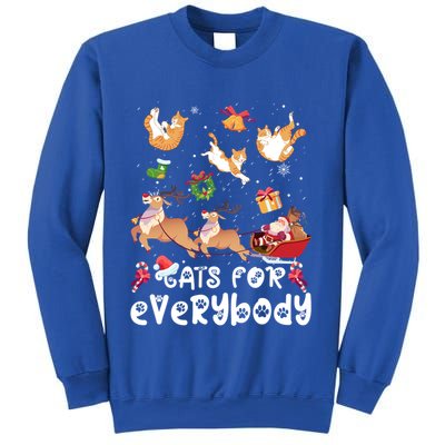 Cats For Everybody Christmas Santa Cats Lovers Gift Sweatshirt