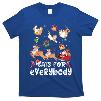 Cats For Everybody Christmas Santa Cats Lovers Gift T-Shirt