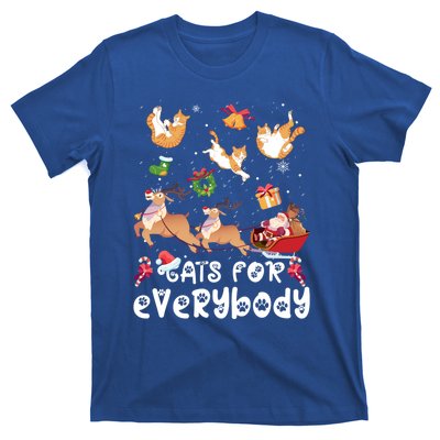 Cats For Everybody Christmas Santa Cats Lovers Gift T-Shirt