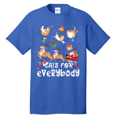 Cats For Everybody Christmas Santa Cats Lovers Gift Tall T-Shirt