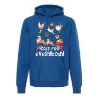 Cats For Everybody Christmas Santa Cats Lovers Gift Premium Hoodie