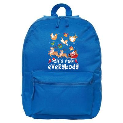 Cats For Everybody Christmas Santa Cats Lovers Gift 16 in Basic Backpack