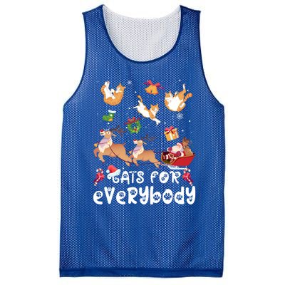 Cats For Everybody Christmas Santa Cats Lovers Gift Mesh Reversible Basketball Jersey Tank