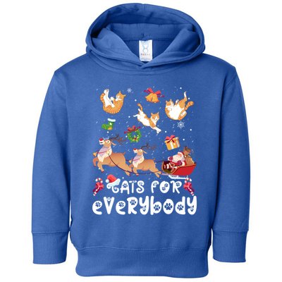 Cats For Everybody Christmas Santa Cats Lovers Gift Toddler Hoodie