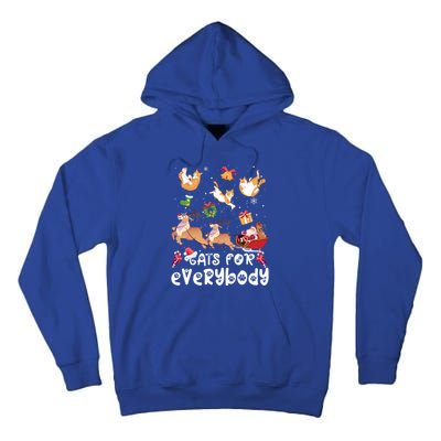 Cats For Everybody Christmas Santa Cats Lovers Gift Tall Hoodie