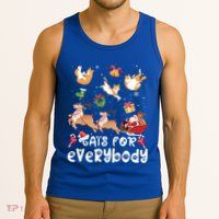 Cats For Everybody Christmas Santa Cats Lovers Gift Tank Top