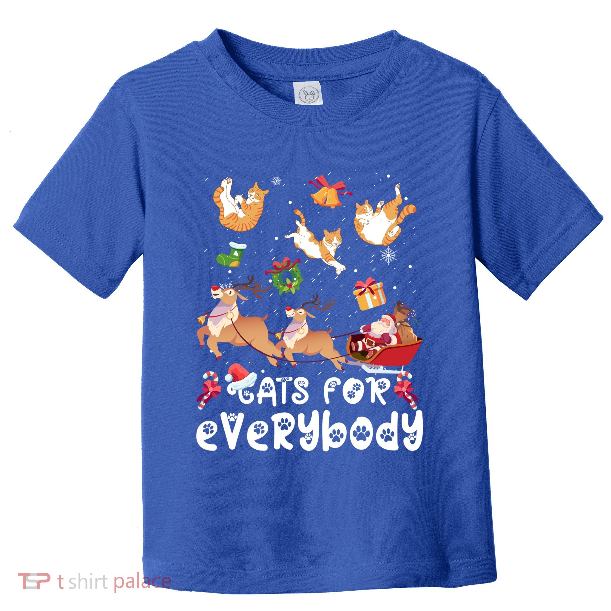 Cats For Everybody Christmas Santa Cats Lovers Gift Toddler T-Shirt
