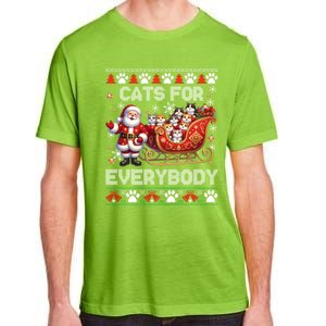 Cats For Everybody Christmas Santa Xmas Funny Gift Gift Adult ChromaSoft Performance T-Shirt