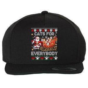 Cats For Everybody Christmas Santa Xmas Funny Gift Gift Wool Snapback Cap