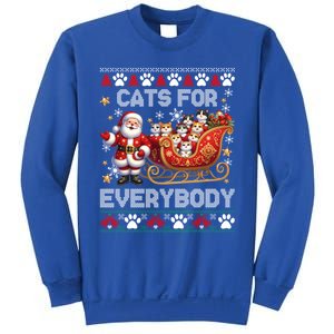 Cats For Everybody Christmas Santa Xmas Funny Gift Gift Sweatshirt