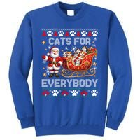 Cats For Everybody Christmas Santa Xmas Funny Gift Gift Tall Sweatshirt