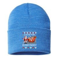 Cats For Everybody Christmas Santa Xmas Funny Gift Gift Sustainable Knit Beanie