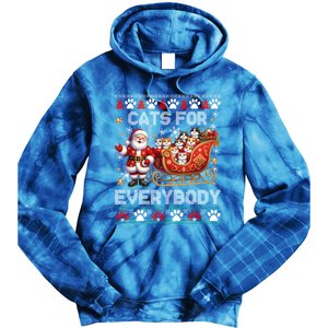 Cats For Everybody Christmas Santa Xmas Funny Gift Gift Tie Dye Hoodie