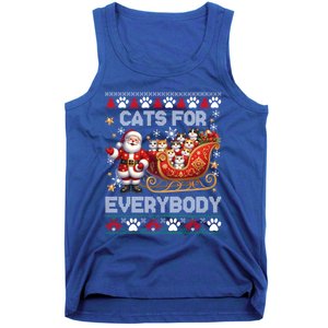 Cats For Everybody Christmas Santa Xmas Funny Gift Gift Tank Top