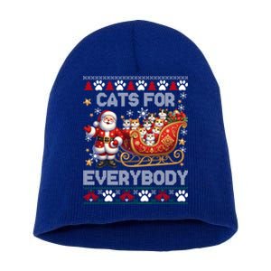 Cats For Everybody Christmas Santa Xmas Funny Gift Gift Short Acrylic Beanie