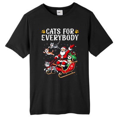 Cats For Everybody Christmas Cat Xmas Tall Fusion ChromaSoft Performance T-Shirt