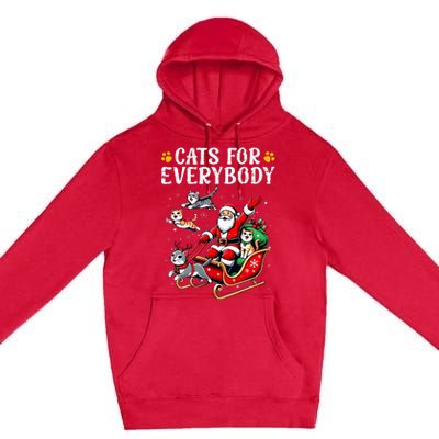 Cats For Everybody Christmas Cat Xmas Premium Pullover Hoodie