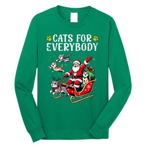 Cats For Everybody Christmas Cat Xmas Long Sleeve Shirt