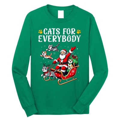 Cats For Everybody Christmas Cat Xmas Long Sleeve Shirt