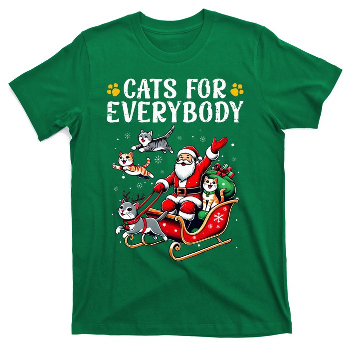 Cats For Everybody Christmas Cat Xmas T-Shirt