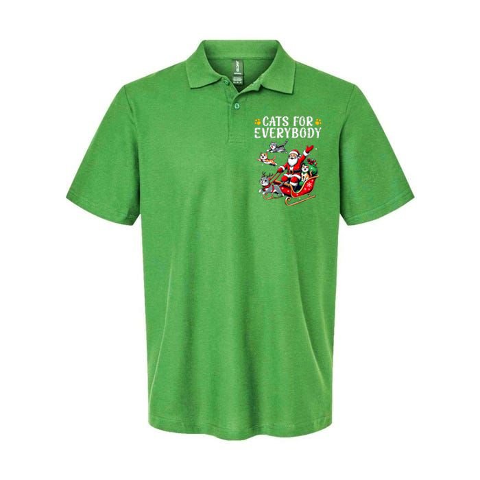 Cats For Everybody Christmas Cat Xmas Softstyle Adult Sport Polo