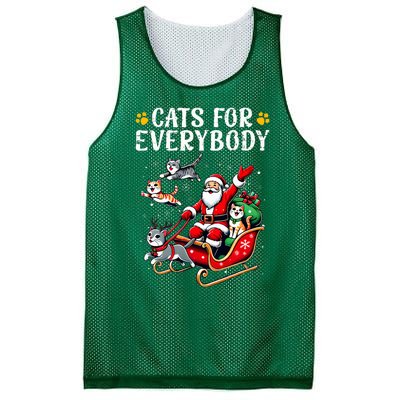 Cats For Everybody Christmas Cat Xmas Mesh Reversible Basketball Jersey Tank