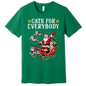 Cats For Everybody Christmas Cat Xmas Premium T-Shirt