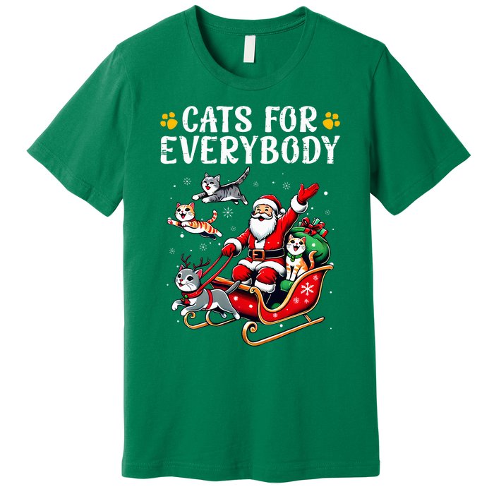 Cats For Everybody Christmas Cat Xmas Premium T-Shirt