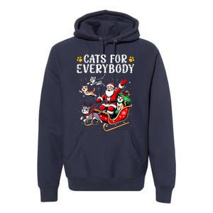 Cats For Everybody Christmas Cat Xmas Premium Hoodie