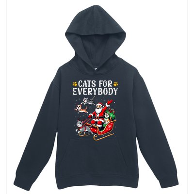 Cats For Everybody Christmas Cat Xmas Urban Pullover Hoodie