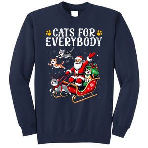 Cats For Everybody Christmas Cat Xmas Tall Sweatshirt