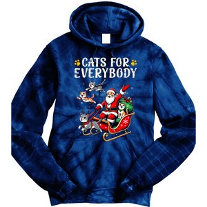 Cats For Everybody Christmas Cat Xmas Tie Dye Hoodie