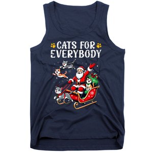 Cats For Everybody Christmas Cat Xmas Tank Top