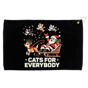 Cats For Everybody Funny Christmas Cat Xmas Women Santa Grommeted Golf Towel