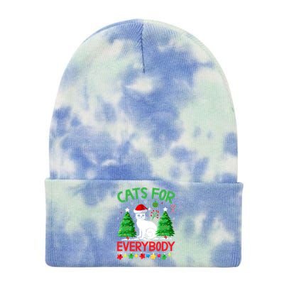 Cats For Everybody Christmas Gift Tie Dye 12in Knit Beanie