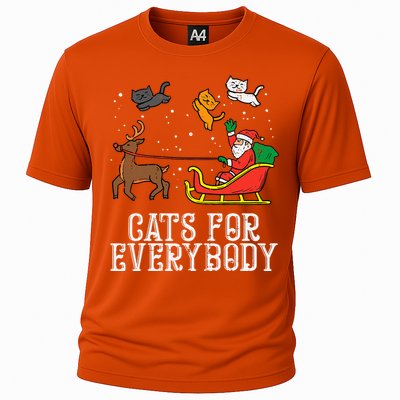 Cats For Everybody Christmas Cat Cooling Performance Crew T-Shirt