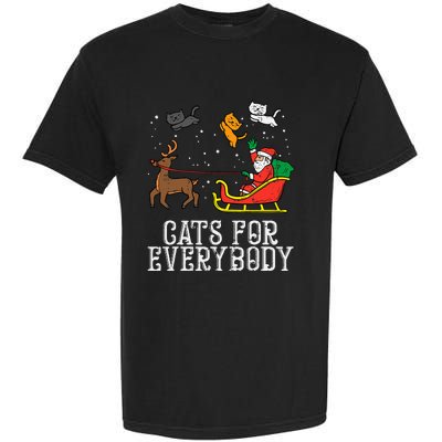 Cats For Everybody Christmas Cat Garment-Dyed Heavyweight T-Shirt