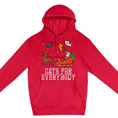 Cats For Everybody Christmas Cat Premium Pullover Hoodie