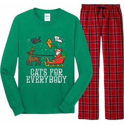 Cats For Everybody Christmas Cat Long Sleeve Pajama Set