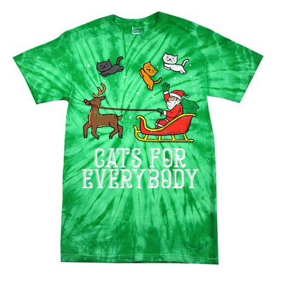 Cats For Everybody Christmas Cat Tie-Dye T-Shirt