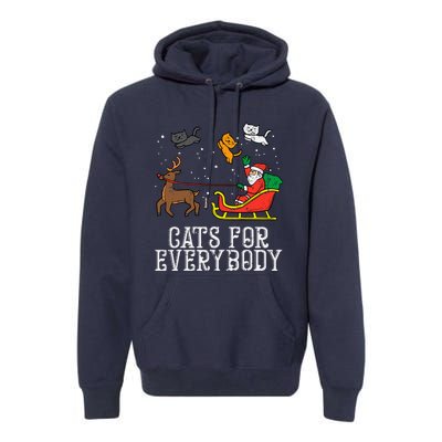 Cats For Everybody Christmas Cat Premium Hoodie