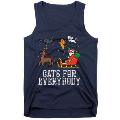 Cats For Everybody Christmas Cat Tank Top