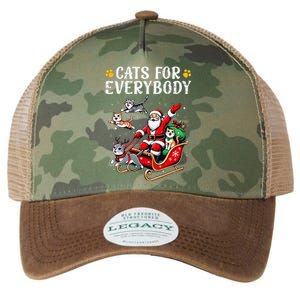 Cats For Everybody Christmas Cat Funny Xmas Santa Gift Legacy Tie Dye Trucker Hat