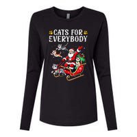 Cats For Everybody Christmas Cat Funny Xmas Santa Gift Womens Cotton Relaxed Long Sleeve T-Shirt